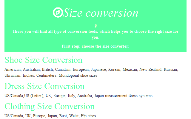 european size conversion to us